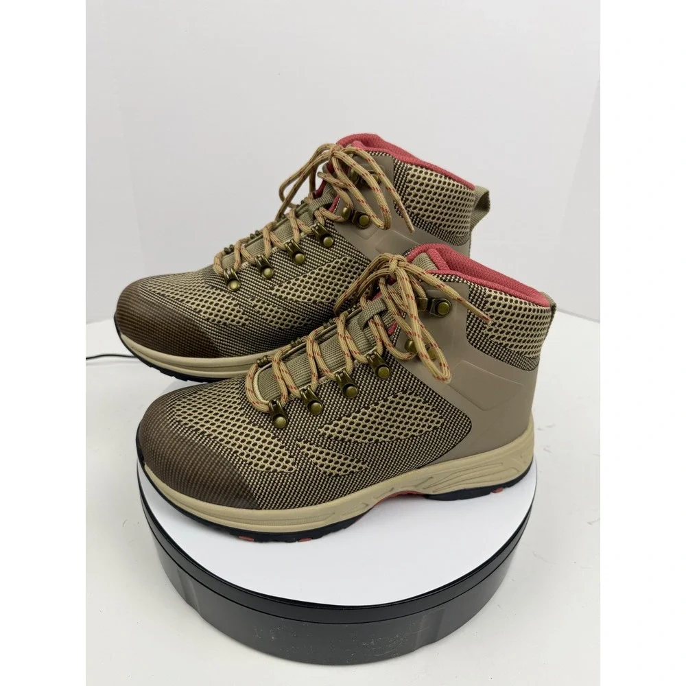 Propét Women's Orthopedic‎ Mid Hiking Boots Ankle Support Brown Pink 7.5 M (B)
